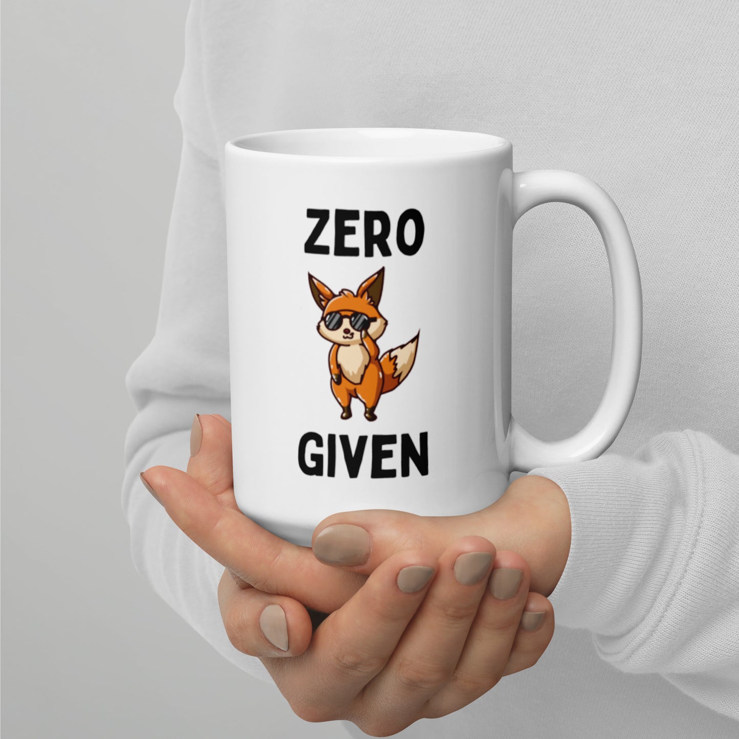 "Zero Fox Given" 15oz White Coffee Mug